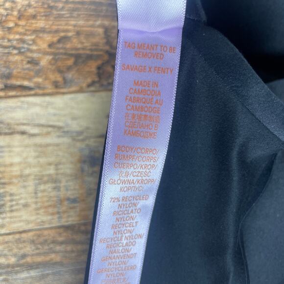 Savage X Fenty by Rihanna Women's 32C Caviar Black Soft N Savage Padded Demi Bra - Picture 14 of 16